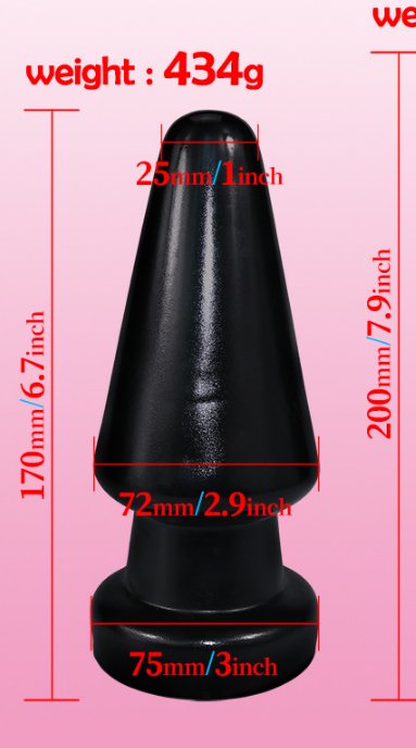 7-Inch Black Butt Plug